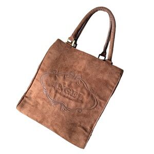 Y2K Victorias Secret Tan Suede Style Tote Bag